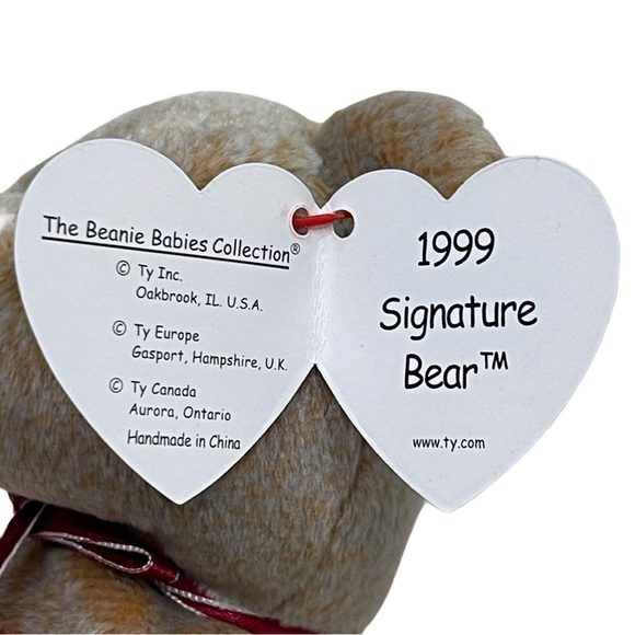 1999 Ty Signature Bear Beanie Babies Retired New With Tags  - TY042289 - Picture 4 of 6